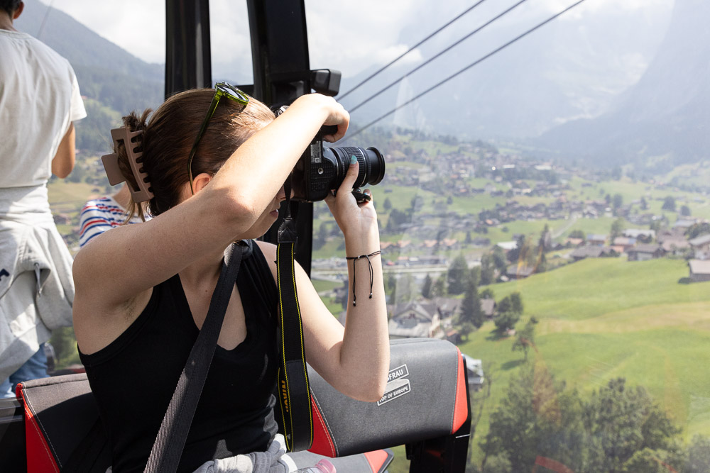 The gondola ride to Jungfraujoch, Switzerland