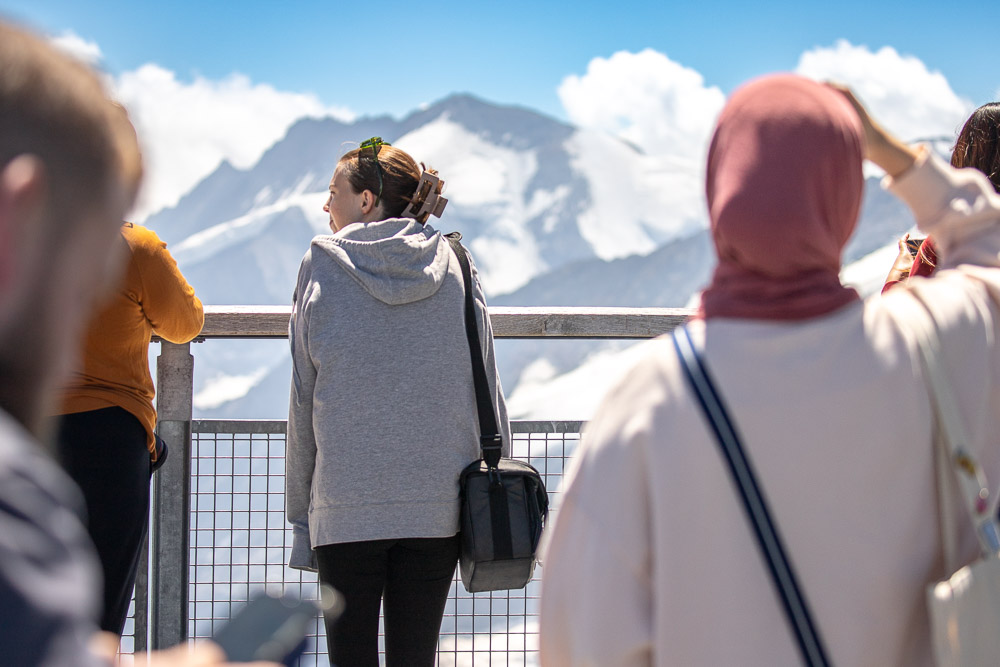 The train journey to the top of Jungfraujoch, Switzerland