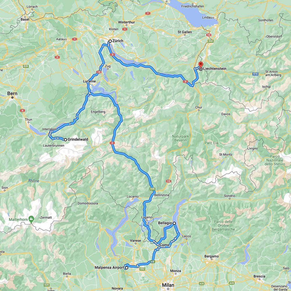 Switzerland road trip