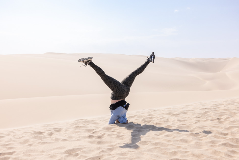 Sandboarding in Namibia at the Skeleton Coast