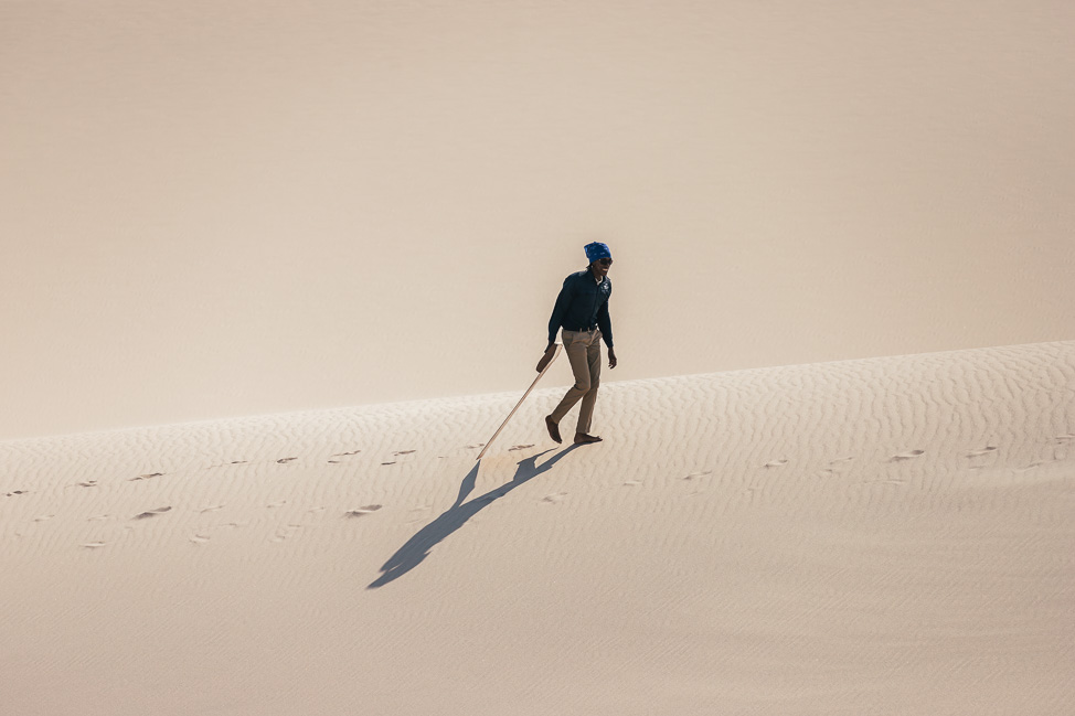 Sandboarding in Namibia at the Skeleton Coast
