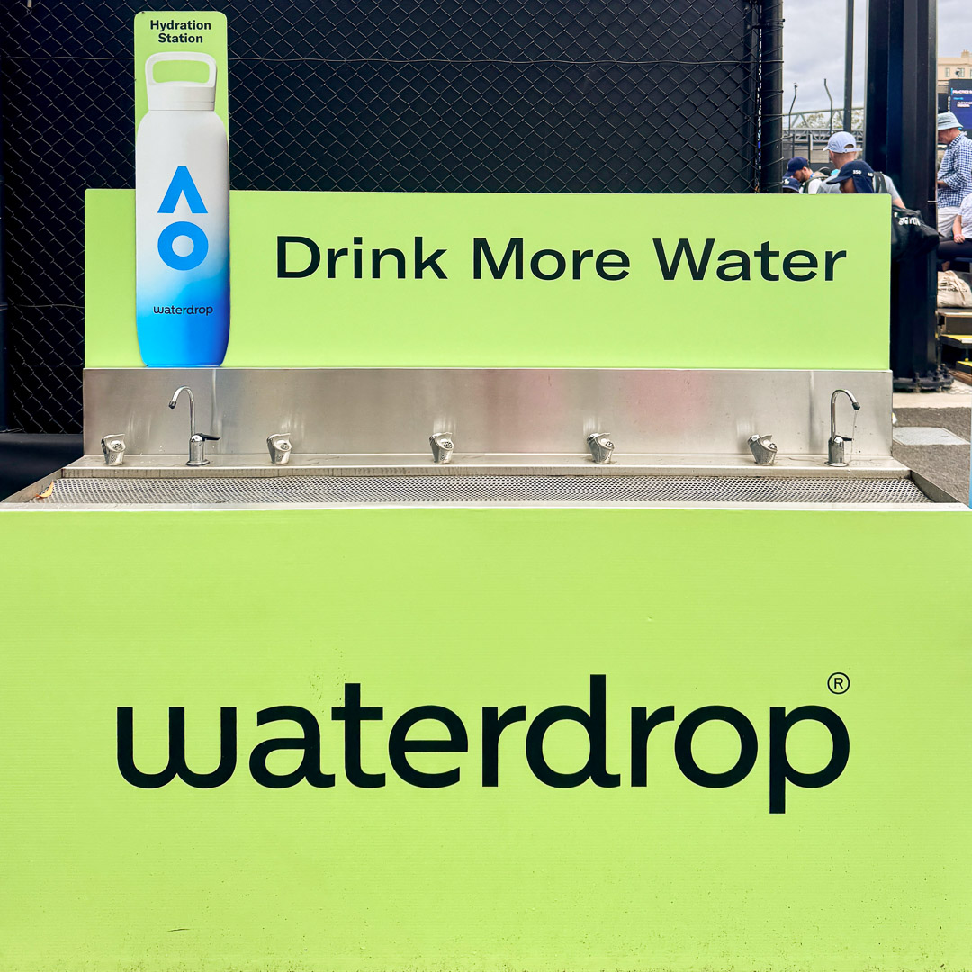 Water refill stations at Australian Open in Melbourne, Australia