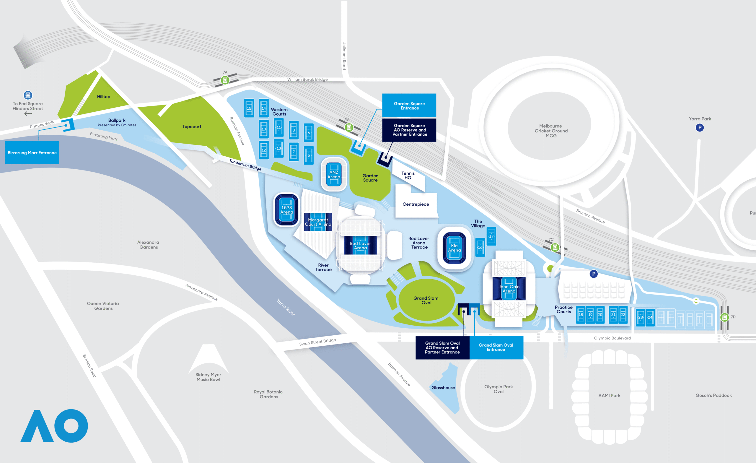 How to get around the Australian Open grounds