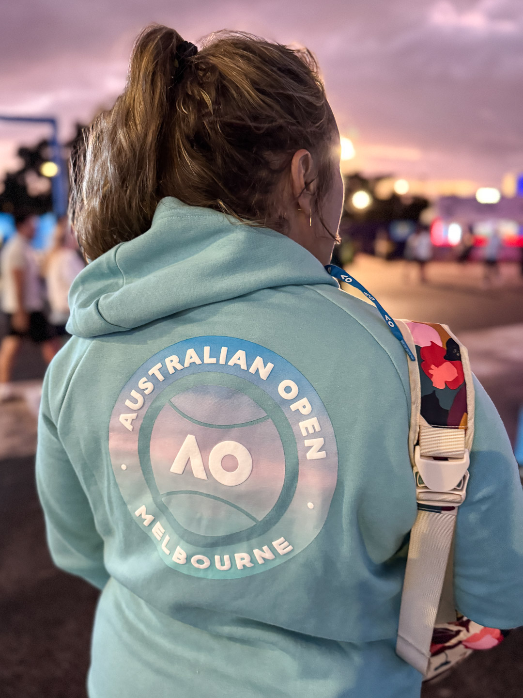 Buying merch at the Australian Open in Melbourne, Australia