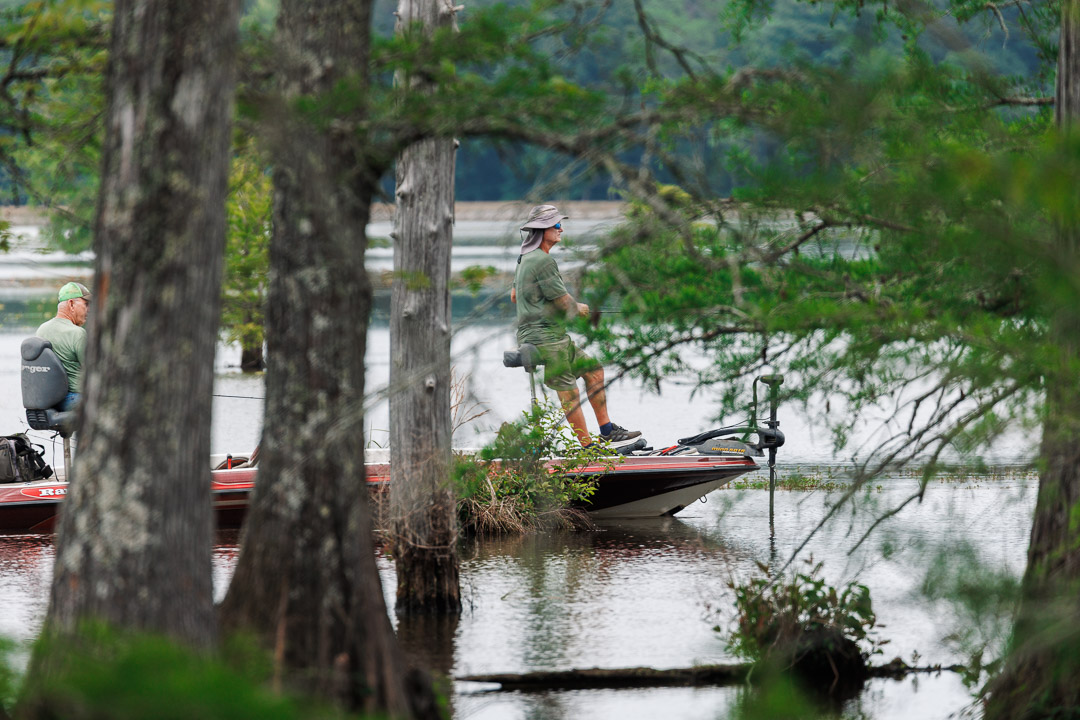 Two men fishing in Sam D. Hamilton Noxubee National Wildlife Refuge