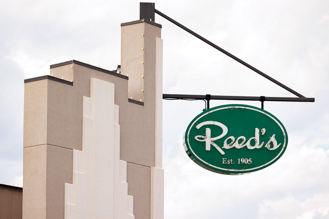 The sign of Reed's Department Store in Tupelo, Mississippi